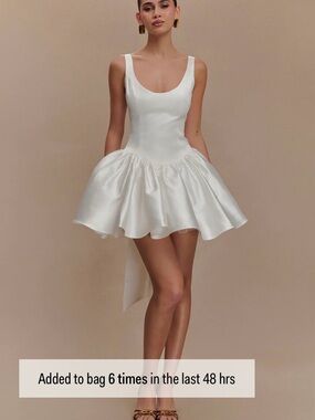 Meshki Felicia Satin Scoop Neck Mini Dress